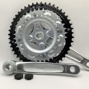 MTB AL/STEEL 3PC CRANK 28/38/48T SILVER
