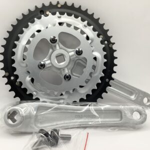 ALLOY MTB 3PC CRANK 28/38/48T BK/SL