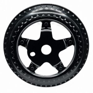 DOUBLE STEEL CHAIN WHEEL, BLACK