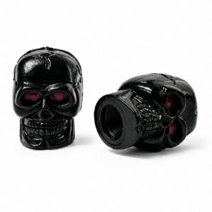SKULL VALVE CAP BLACK 10PC/BAG