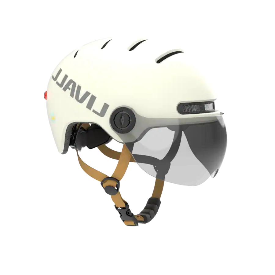 LIVALL SMART HELMET w/REMOVABLE GOGGLE (FALL DETECTION, SMART LIGHTING, BRAKE WARNING)