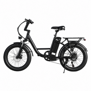 20" E-Bike Step-Thru 7spd with Rear Rack Black
